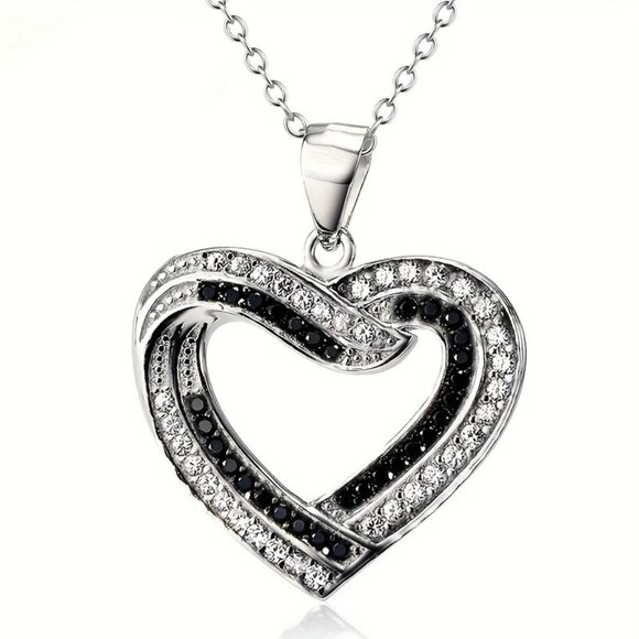 1pc.  Fashion Heart-Shaped Pendant Necklace - Picture 1 of 4